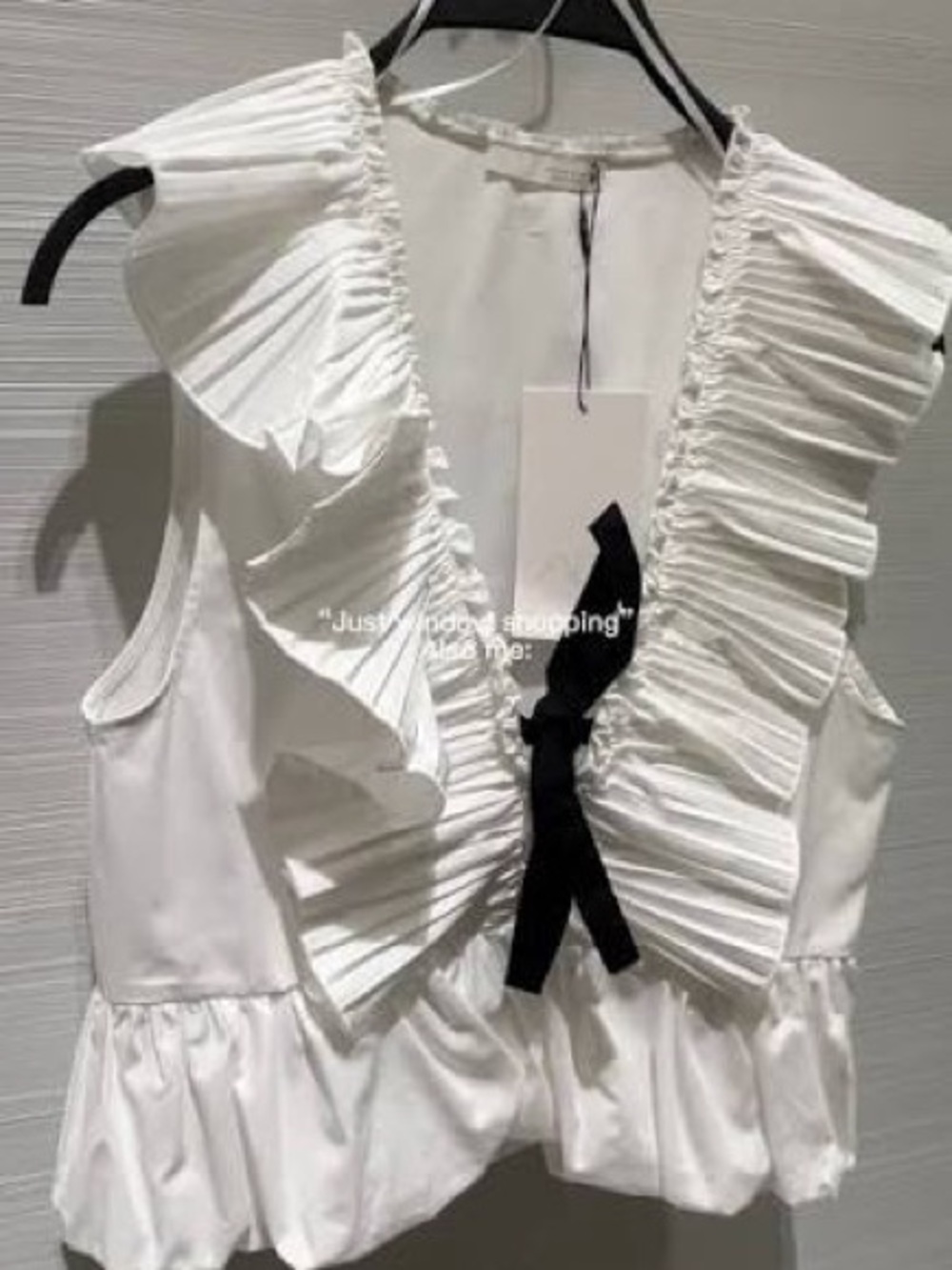 Zara Pleated Ruffle Bow Top - Picture 14 of 16